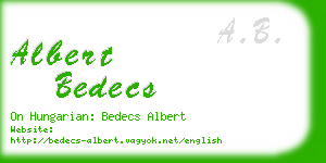 albert bedecs business card